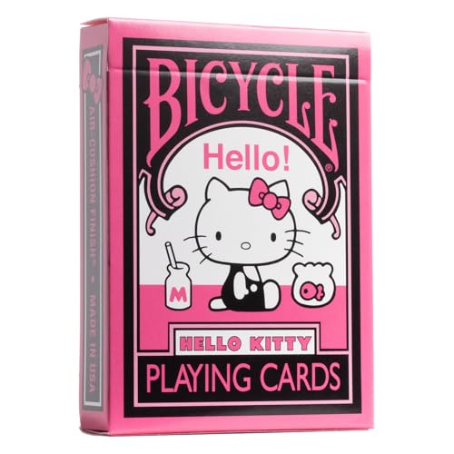 Bicycle Hello Kitty Playing Cards Black Pink 1 Deck - Image 1