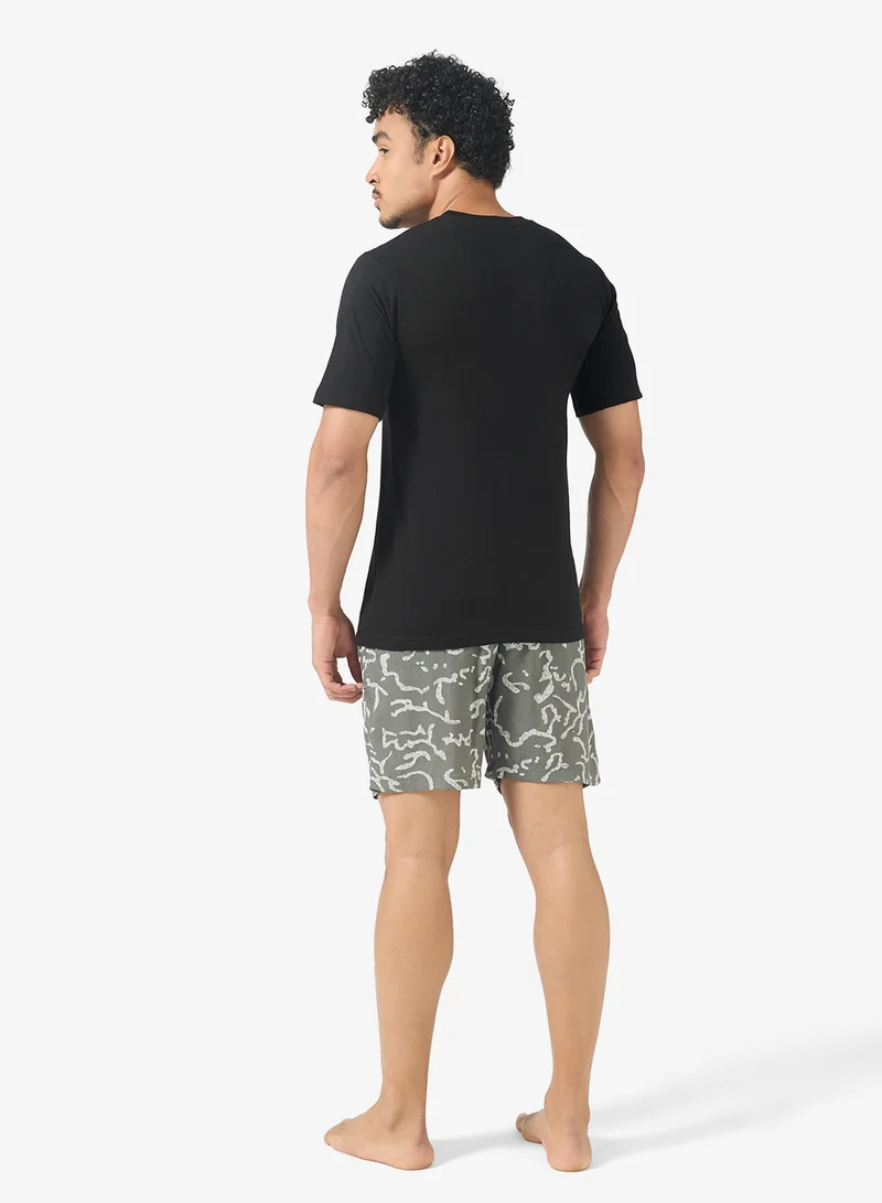 روبرت وود طقم بيجامة تي شيرت وشورت