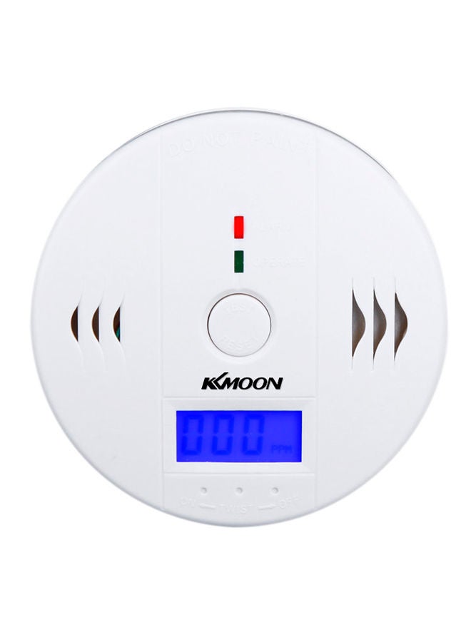 NIBEMINENT LCD CO Carbon Monoxide Poisoning Sensor Monitor Alarm Detector white 0.118kg  - Image 1