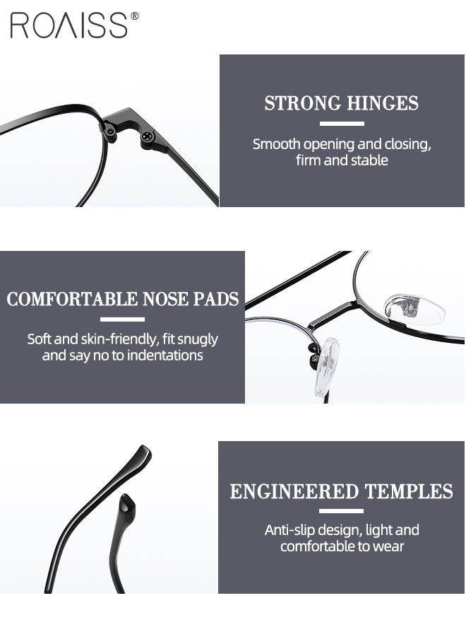 roaiss 3-in-1 Magnetic Polarized Clip-On Sunglasses Set, Blue Light Blocking Glasses with Magnetic Polarized Lens and Magnetic Night Vision Lens, Versatile Eyewear for Day and Night Use for Men and Women  - Image 5