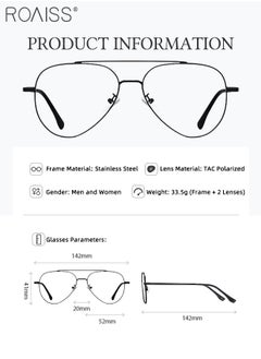 roaiss 3-in-1 Magnetic Polarized Clip-On Sunglasses Set, Blue Light Blocking Glasses with Magnetic Polarized Lens and Magnetic Night Vision Lens, Versatile Eyewear for Day and Night Use for Men and Women  - Image 3