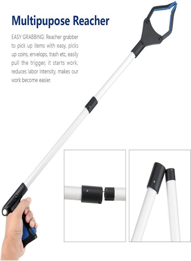 Generic Grabber Reacher Tool 360° Rotating Head Wide Jaw Foldable Lightweight Trash Claw Grabbers for Elderly Reaching Tool for Trash Pick Up Stick Litter Picker Arm Extension  - Image 3