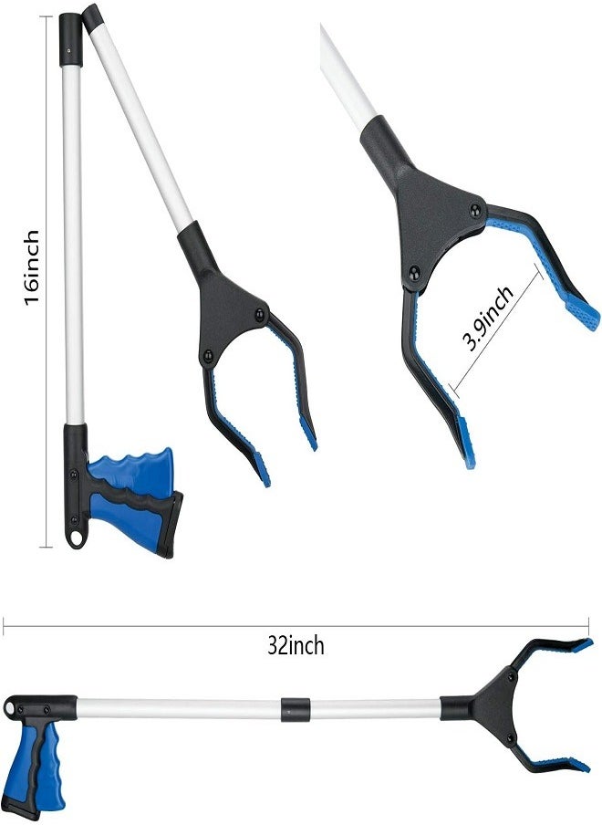 Generic - Grabber Reacher Tool 360° Rotating Head Wide Jaw Foldable Lightweight Trash Claw Grabbers for Elderly Reaching Tool for Trash Pick Up Stick Litter Picker Arm Extension - Image 1