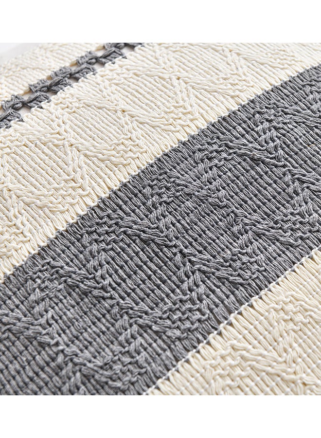 Fancy Homi مجموعة من 2 غطاء وسادة زخرفي عتيق للكنبة، السرير والأريكة، نمط ساحلي بوهيمي وريفى، تصميم جمالي وحديث - 45x45 سم - رمادي محايد - Image 4