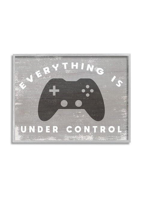 Everything Rustic Video Game Controller, Designed By Daphne Polselli Gray Framed Wall Art, 24 X 30, Grey