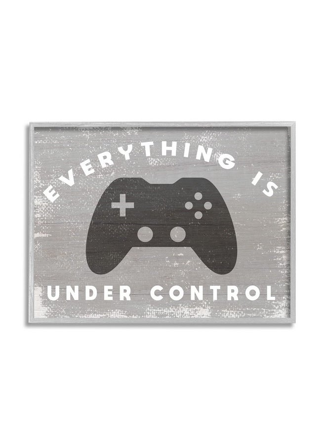 Stupell Industries - Everything Rustic Video Game Controller, Designed By Daphne Polselli Gray Framed Wall Art, 24 X 30, Grey - Image 1
