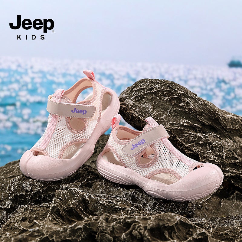 Jeep Children'S Shoes Children'S Baotou Sandals Summer Breathable Mesh Shoes Boys And Girls Beach Shoes Tracing Sandals - Image 4