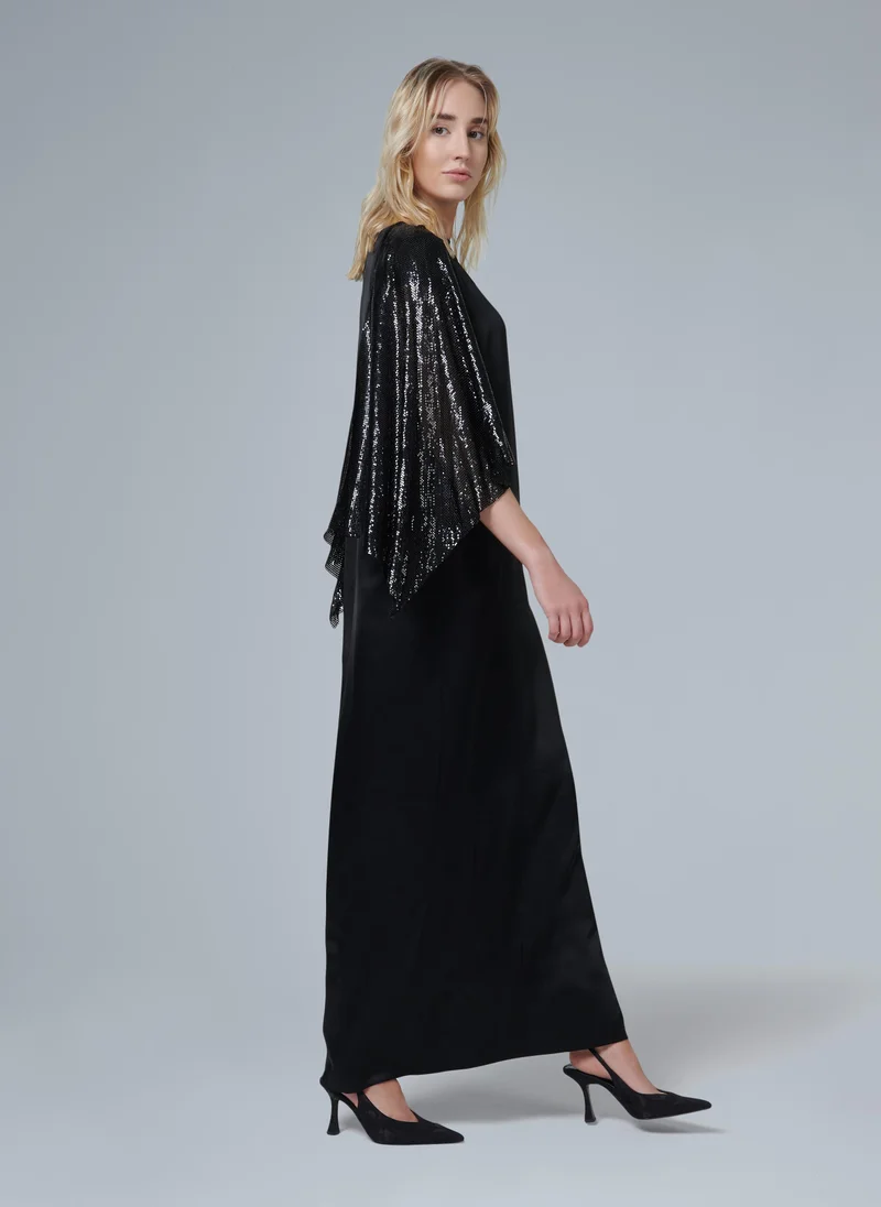 leem  Limited Edition - Metal Mesh Sleeve Kaftan for Women | Best Price UAE