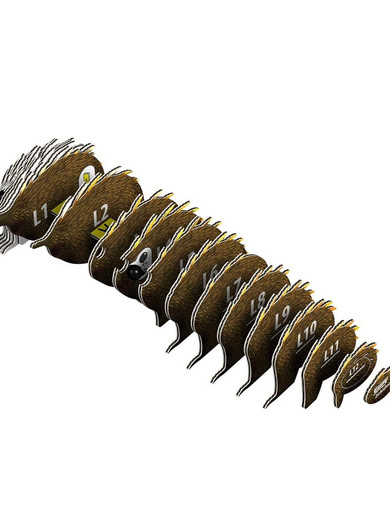 اوجي لغز Echidna ثلاثي الأبعاد من EUGY - مجموعة حرفية إبداعية وتعليمية لمحبي الحيوانات - Image 3