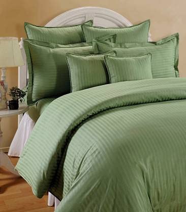 Comfy Cotton 210 TC Double Bedsheet with 2 Pillow Covers King Size Moss Green - Image 2