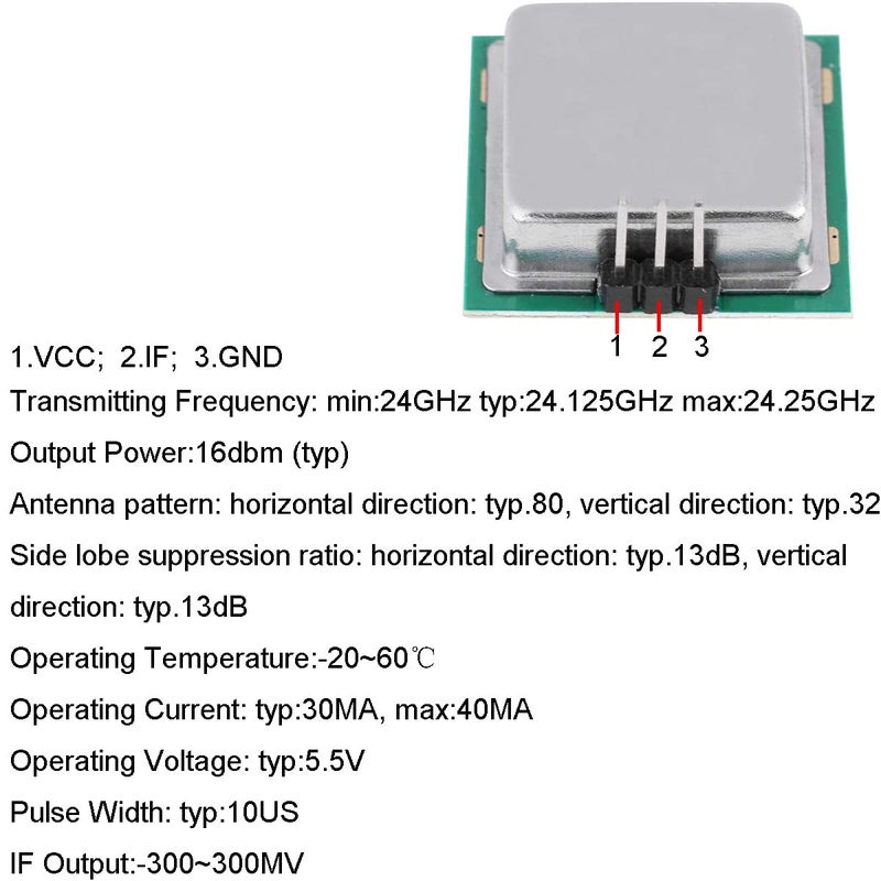 DKARDU CDM324 Microwave Body Induction Module 24GHz 15m Radar Induction Switch Sensor Single Channel Switch Intelligent Sensor Module with Dupont Cable - Image 5