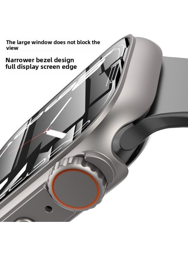 Loquat For Apple Watch10 Generation For Apple Watch Case Seconds Change Ultra Case Film Integrated Watch Frosted Protection-Color:Midnight Blue-Dimensions:Transform Into Ultra Second Generation All-inclusi  - Image 4