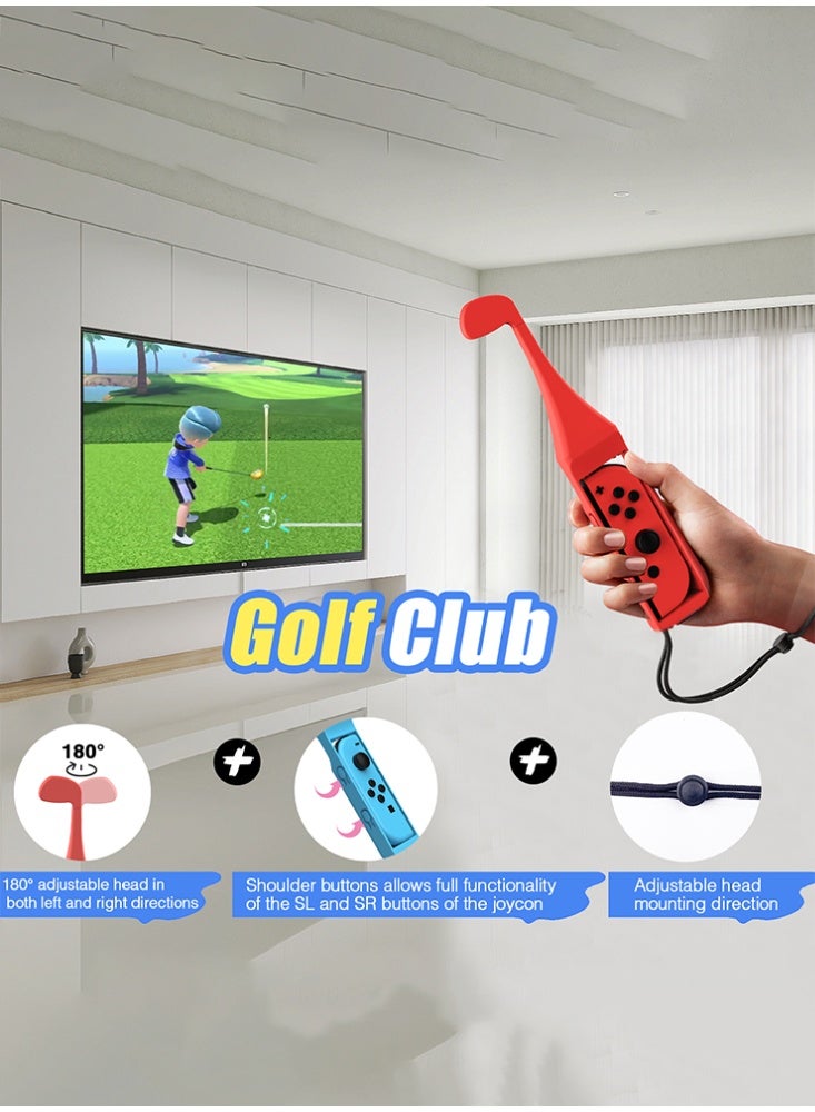 دوبي مجموعة ملحقات رياضية 15 في 1 لجهاز Switch مع حقيبة تخزين متوافقة مع جهاز Nintendo Switch/OLED Joy-con، لتجربة ألعاب رياضية أصلية لجهاز Switch، لاعبين مزدوجين، تجمعات عائلية، كاسر الجليد الاجتماعي، مجموعة ملحقات أساسيات العطلات - Image 2