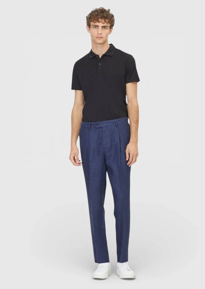 RAMSEY Black Plain 100% Cotton T-Shirt