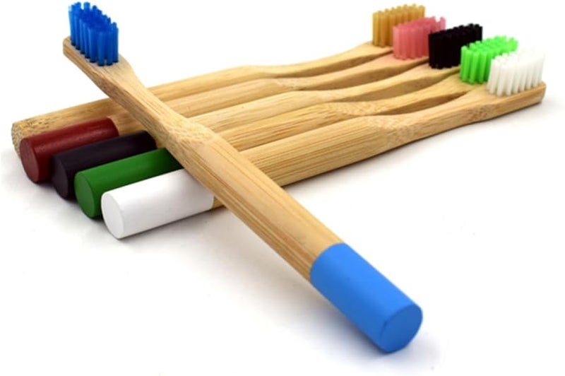 Bamboo Toothbrush Set With Case Biodegradable Natural Bristles Eco Friendly - Image 4