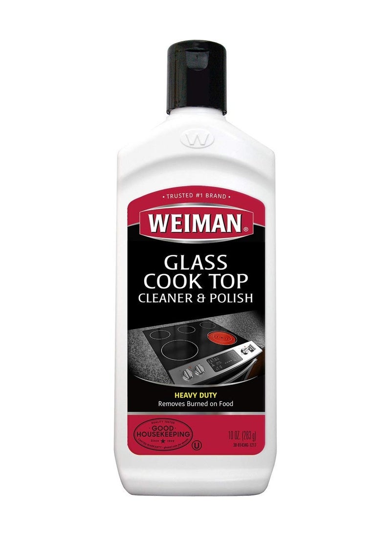 Weiman - Glass Cooktop Heavy Duty Cleaner & Polish - Shines and Protects Glass/Ceramic Smooth Top Ranges with its Gentle Formula - 10 Oz., Clear - Image 1