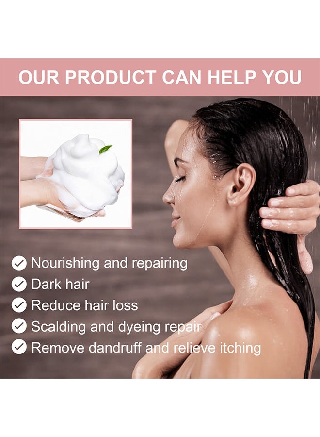 Polygonum Soap, With Bubble Net, Black and Thick Hair Polygonum Bar, He Shou Wu Shampoo Soap, Natural Polygonum Hair Soap, Promotes Hair Growth and Prevents Hair Loss - Image 4