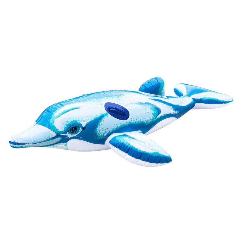 SWIMLINE Inflatable RideOn Pool Float Fun Raft for Pools Beaches and Summer Parties Large 75 Dolphin Blue - Image 2
