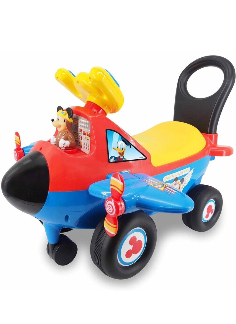 Kiddieland - Mickey Mouse My First Activity Plane Ride-On - Blue - Image 1