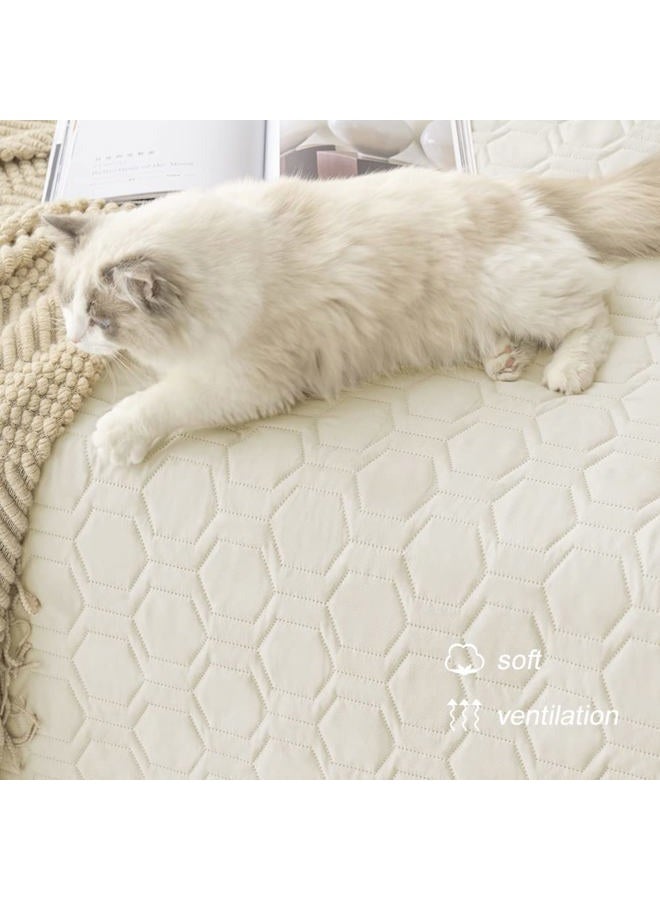 Tcksstex Waterproof & Anti-Slip Dog Bed Cover and Pet Blanket Sofa Pet Bed Mat ，car Incontinence Mattress Protectors Furniture Couch Cover for Most Cats Dogs, Pets - Image 5