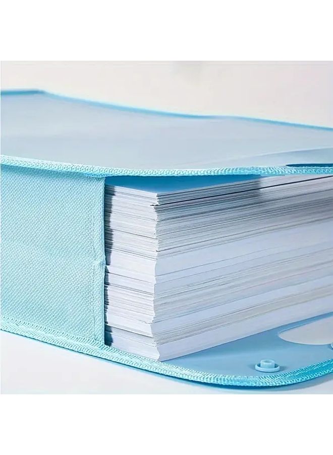 حقيبة ملفات محمولة خضراء مقاس A4 بمقبض منظم وثائق بلاستيكي متين للمكتب والمدرسة والسفر - Image 4