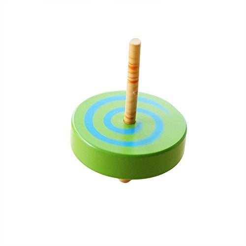 GoodPlay 2PCS Wooden Spinning Top Gyroscope peg-top with Handle and Pull String Wire,can Last Long time, Color Random - Image 3