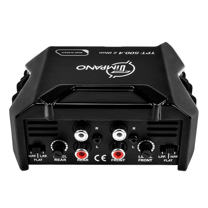 Timpano 4 Channel Amplifier Car Audio 4 x 125 Watts 2 Ohm, TPT-500.4 2 Ohm Small Mini Stereo Amp 12 Volts Full Range Class D - Bridgeable Car Amplifier - Image 4