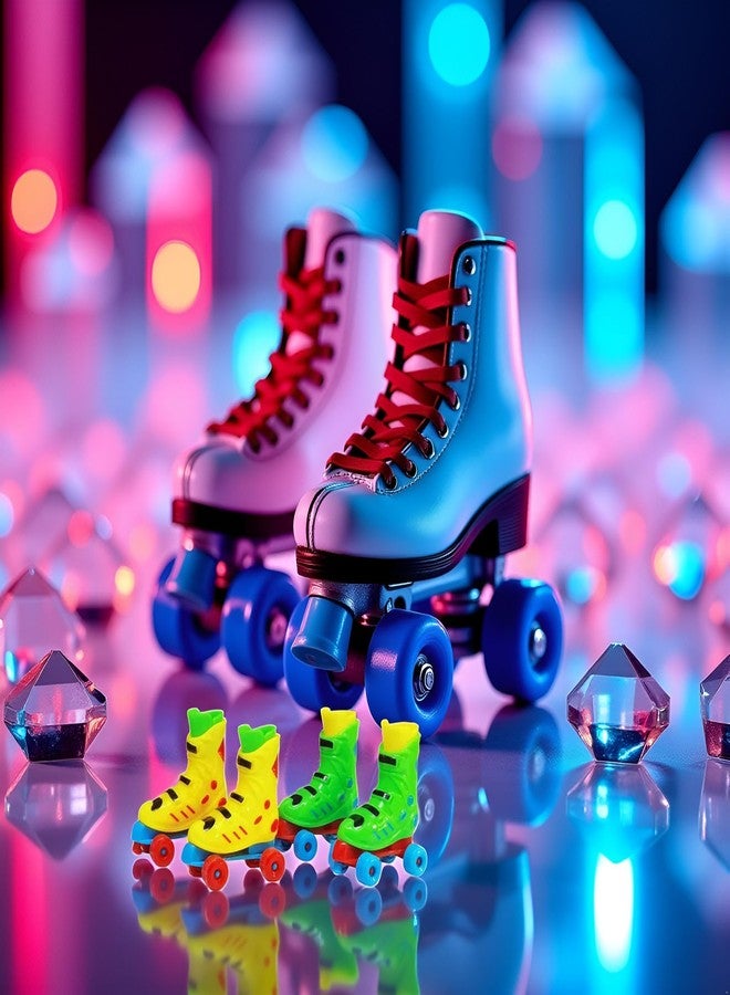 Tnyvm 1Pair Mini Finger Roller Skates, Random Colors, Novelty Party Favors, Great as Party Favors, Desk Decorations,This Product is not Suitable for Children Under 12 - Image 4