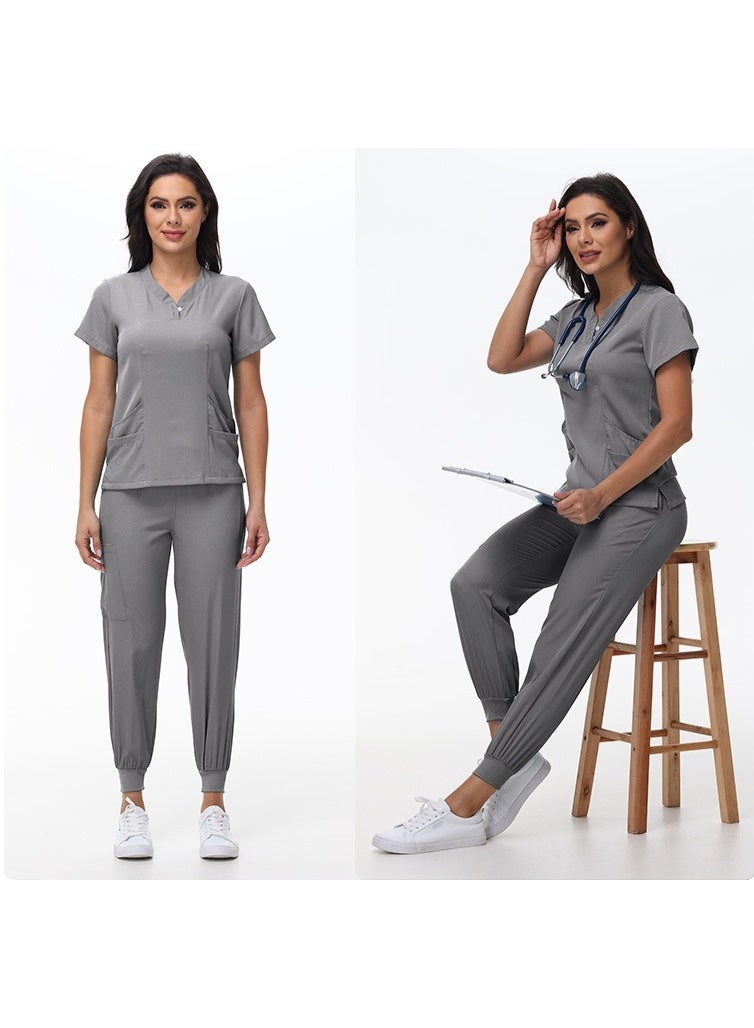 NIBEMINENT Beauty Salon Overalls Dental Nursing  Set Surgical Workwear Hospital Nurse Suit Women Medical Uniform - Image 2