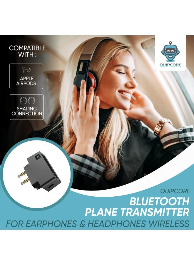 Bluetooth Wireless Audio Transmitter for Plane, Car, Gym - 3.5mm Jack, Dual Device Audio Sharing - Image 5