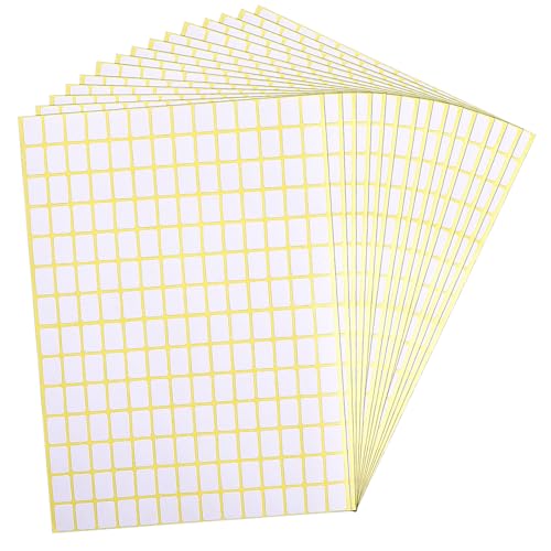 Trinkrittey 2940PCS Matte White Labels Stickers 0.5" x 0.3" Small Blank Labels Removable Price Stickers to Write On Sticky Name Tags for Jar Diamond Art Boxes Folder Envelope Office Kitchen (13 X 9 mm) - Image 1