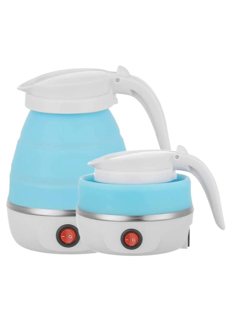 ELTRAZONE Travel Foldable Silicon Water Heater Jug Collapsible Mini Portable Electric Kettle (Blue) - Image 2
