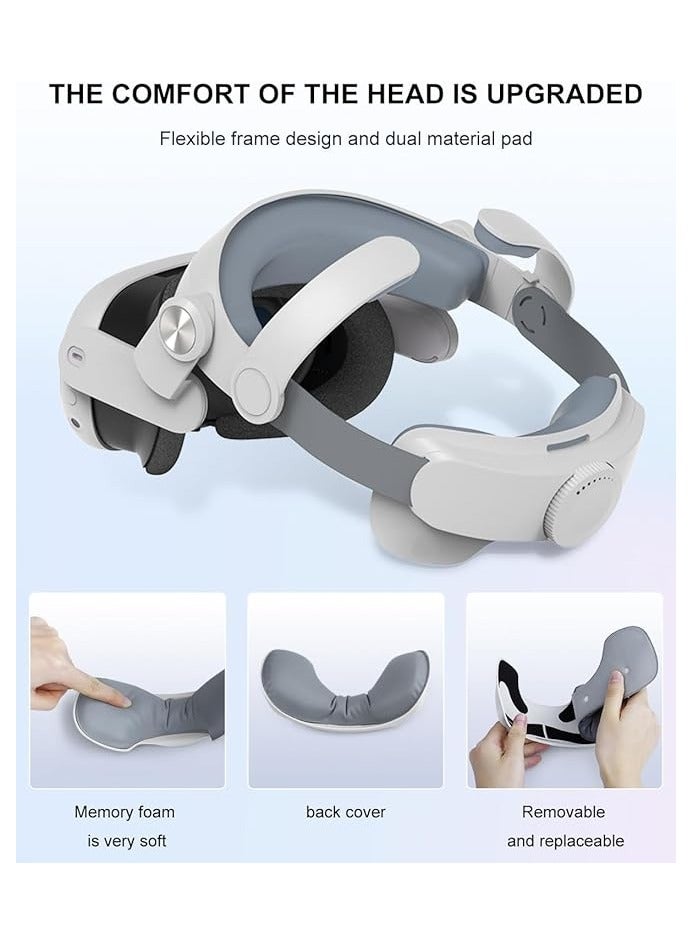 راكسوم حزام الرأس لـ Meta Quest 3، حزام النخبة المريح لملحقات Oculus Quest 3، استبدال حزام سماعة الرأس VR خفيف الوزن وقابل للتعديل  - Image 5