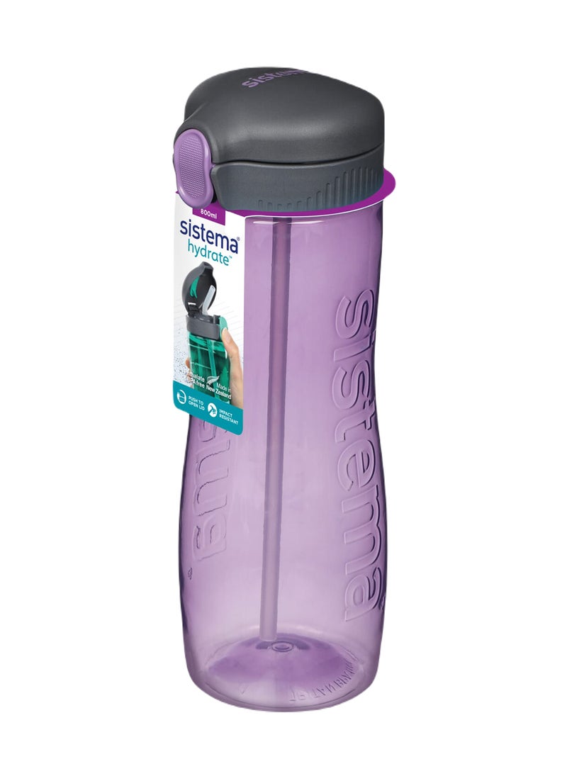 Sistema 800ml Tritan Bottle (Purple): Lightweight & Compact (Ideal for On-the-Go) BPA-Free & Leakproof - BPA-Free & Convenient , Made In New Zealand - Image 1