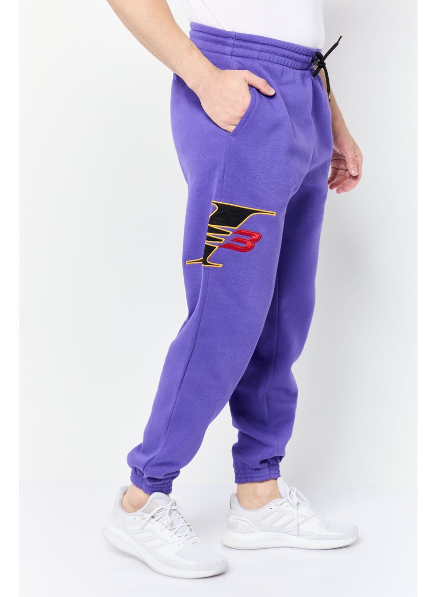 Reebok Men Sportswear Fit Outdoor Sweatpants, Purple  - Image 4