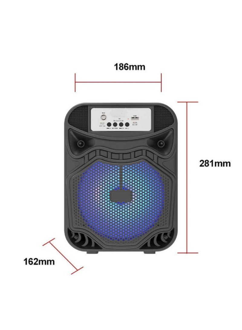 Sub Bluetooth Speaker With external microphone-Multimedia Speaker  – Portable Wireless Subwoofer RGB LED and Rechargeable Battery for Smartphones, TV,Tablets, and Computers- - Image 2
