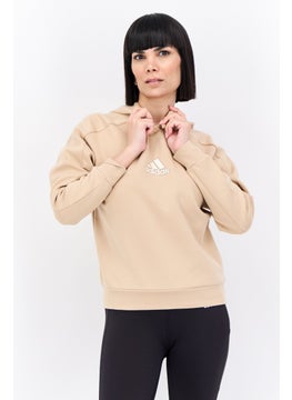 Adidas Women Sportswear Fit Long Sleeves Outdoor Ust Hoodie, Tan  - Image 1