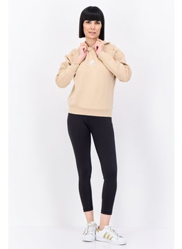 Adidas Women Sportswear Fit Long Sleeves Outdoor Ust Hoodie, Tan  - Image 4