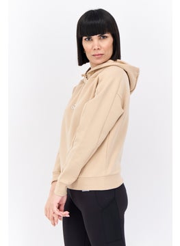 Adidas Women Sportswear Fit Long Sleeves Outdoor Ust Hoodie, Tan  - Image 2