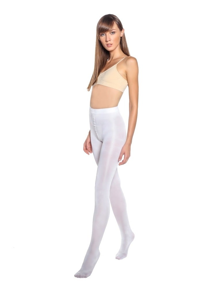 Marie France Ultra Opaque -  Premium Quality Tights for Women | Size Extra Large | White  - Image 1