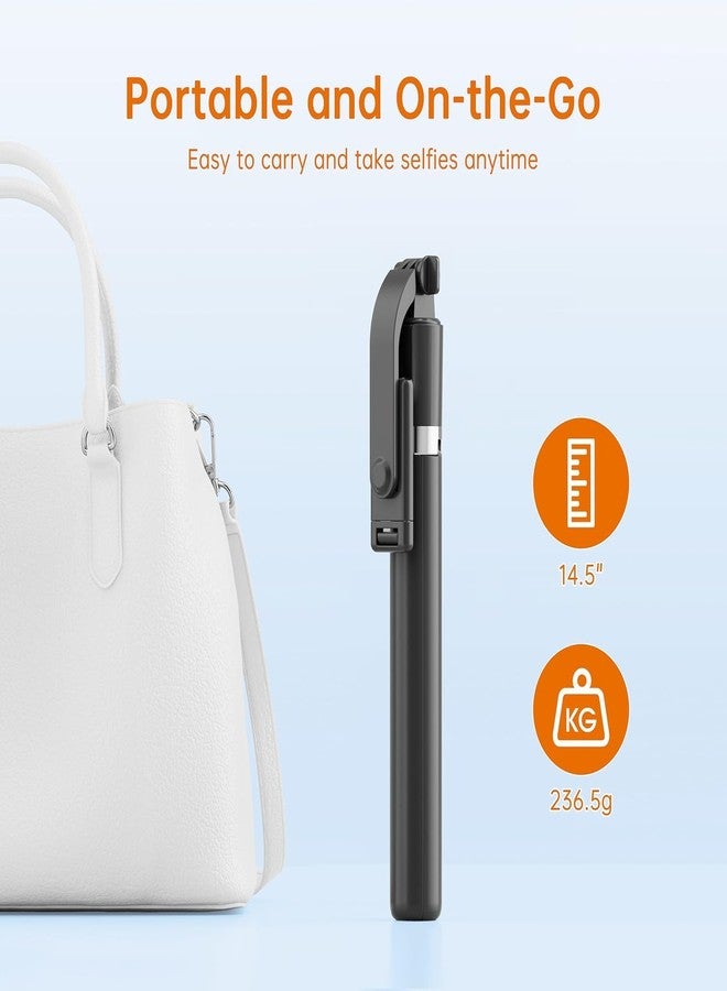 scev 67" Selfie Stick Tripod, Portable Cell Phone Tripod with Wireless Remote Control, 360° Rotating Extendable All-in-1 Travel Stand for Selfies Video Recording, Compatible with IOS/Android, Silver Black - Image 4