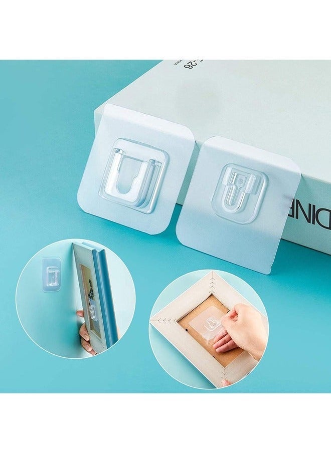 20 Pack Double Sided Wall Hook, Wall Hooks for Hanging, Self Adhesive Hooks for Bathroom Kitchen Office Hanging - Image 4