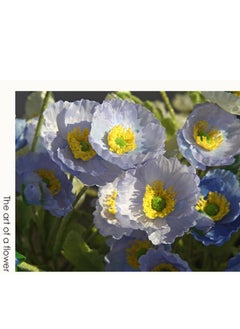 MissTiara 12 pcs Handmade Simulated Four-headed Poppy Artificial Flowers Pastoral Home Wedding Party Decoration Bouquets 60cm 4White 4Light blue and 4Blue  - Image 5