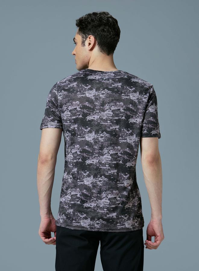 Technosport Men All Over Print Slim Fit T-Shirt - Image 3