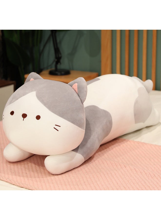 Generic - Super Soft And Cute Cat Pillow, Cute And Cute Cat Plush Toy, Sleeping Leg Pillow-Specifications:70.096cm Kg-Color:Gray - Image 1