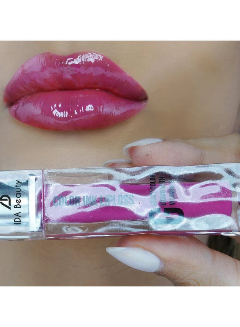 IDA Beauty HueKiss Colour Ink Lip Gloss | Long-Lasting, Hydrating, Smudge-Proof | Vegan, Halal, Cruelty-Free (G14) - Image 3