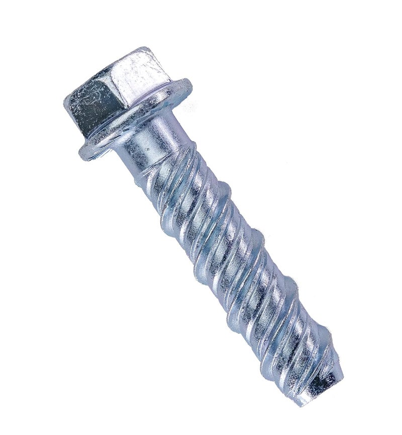 CONFAST LDC38134 3/8" x 1-3/4" Zinc Plated Large Diameter Concrete Screw for Anchoring to Masonry, Brick or Block (25 per Box) - Image 1