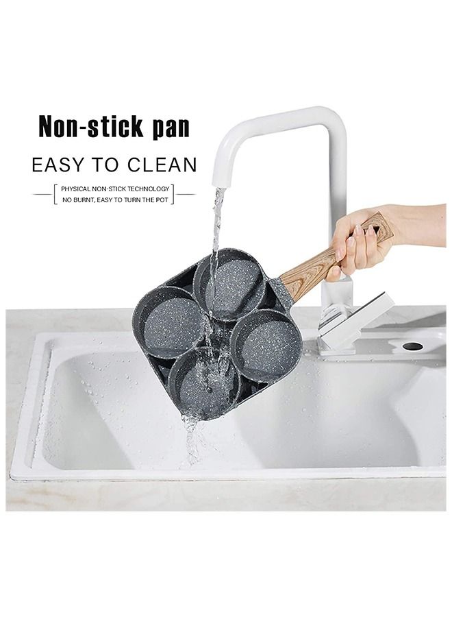 ٤-أكواب طهي غير لاصقة طباخ البيض من سبائك الألومنيوم مقلاة طباخ بيض مقلي ، فطيرة ، مقلاة عجة ، سلق البيض - Image 5