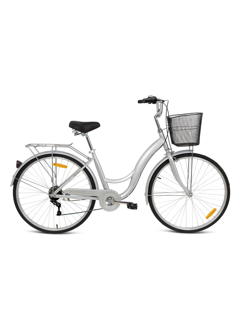 MOGOO - Mogoo Brooklyn 6 Speed Cruiser Bike 26 Inch, City-Bike with Gears, Steel Frame, Road-Bike, Comfort Cycle, Unisex Bicycle Adult - Image 1