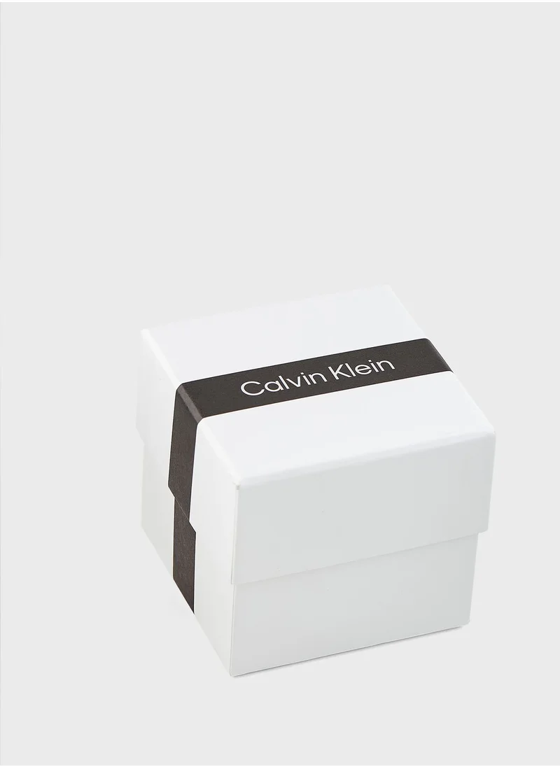 CALVIN KLEIN Gold Plated Half Hoop Earrings